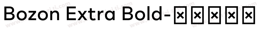 Bozon Extra Bold字体转换
